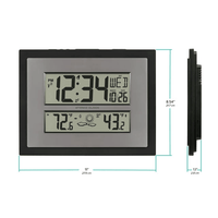 La Crosse Technology Atomic Digital Black & Silver Contemporary Clock, 512-65937-Int EasyOptionXY LLC