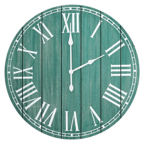 Elegant Designs Rustic Coastal Wood Plank 23 in. Large Wall Clock EasyOptionXY LLC