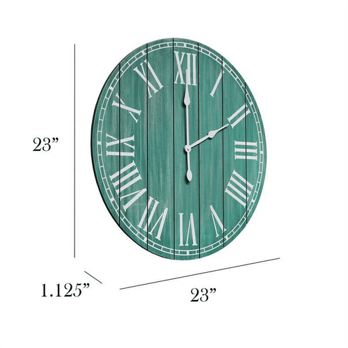 Elegant Designs Rustic Coastal Wood Plank 23 in. Large Wall Clock EasyOptionXY LLC