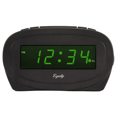 Equity 30226 Digital 0.60 inch Green LED Electric Black Alarm Clock EasyOptionXY LLC