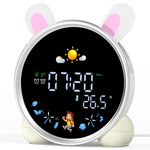 Hansang Alarm Clock for Kids, Ok to Wake Clock with Sleep Training, Rabbit Digital Alarm Clock with Night Light EasyOptionXY LLC