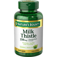 Nature's Bounty Milk Thistle 250 Mg Dietary Supplement Capsules
