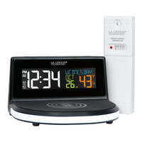 La Crosse Wireless 5W Charging Station Black LCD Alarm Clock with Temp, 617-84947-Int EasyOptionXY LLC