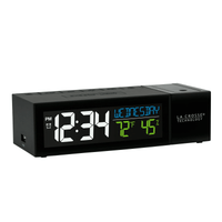 La Crosse Technology Black Pop-up Bar Projection LCD Alarm Clock with USB Port, 616-1950-INT EasyOptionXY LLC
