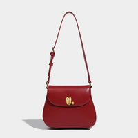Luxury Retro Cowgirl Saddle Bag | Genuine Leather Brown Handbag