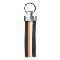 Multi-colored Leather Stripped Keychain