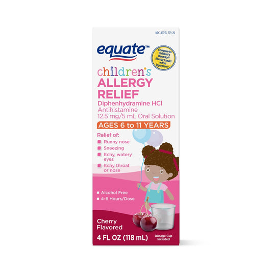 Equate Children's Allergy Relief; Cherry Flavor Liquid; 4 fl oz EasyOptionXY LLC
