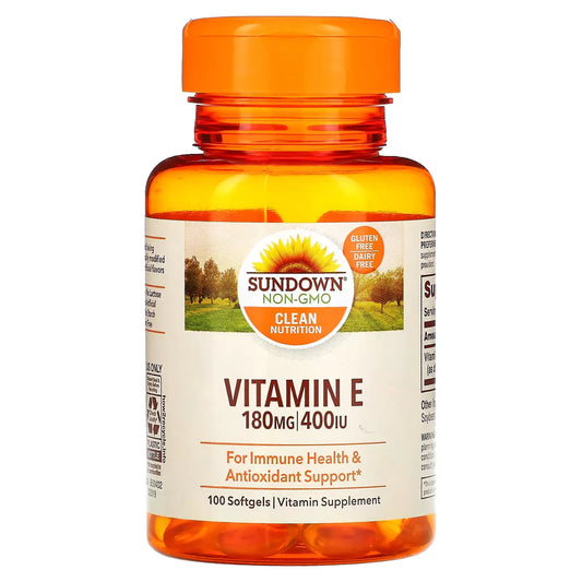Sundown Naturals, Vitamin E, 180 Mg (400 IU), 100 Softgels ( Discontinued )