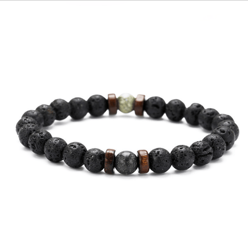 Epic Legendary Volcanic Stone Bracelet For Men And Women Lava Stone Stretch Yoga Bead Bracelet