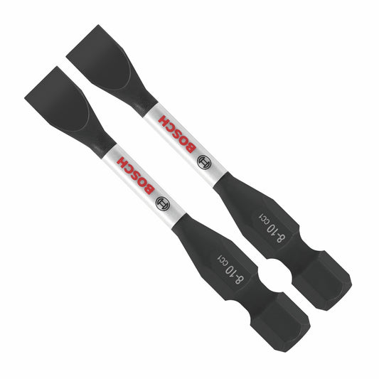 BOSCH ITDSL810202 2 pc. Driven 2 In. Impact Slotted #8-10 Power Bits