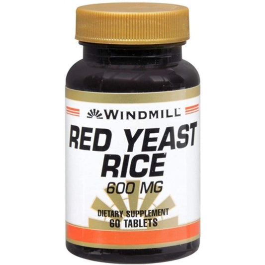 Windmill Red Yeast Rice 600 mg – Natural Cardiovascular Support, 60 Tablets