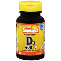 Sundance Vitamins High Potency D3 400 IU Tablets