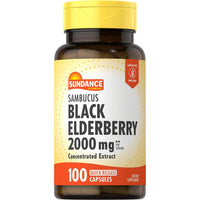 Sundance Sambucus Black Elderberry, 1000 Mg, 100 Caps