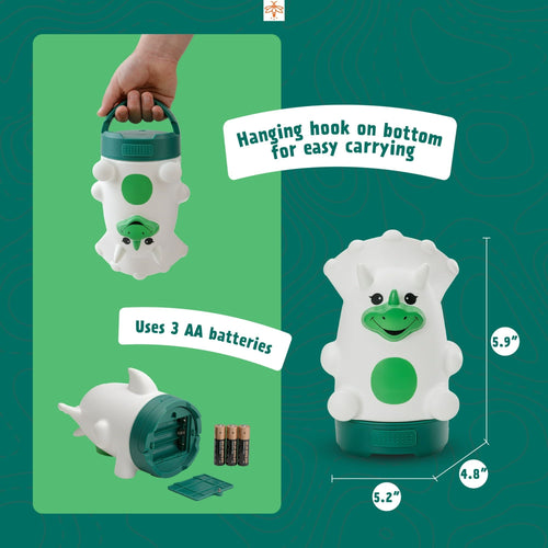 Firefly! Outdoor Gear Chip the Dinosaur 100 Lumen Battery Powdered Kid's Lantern (3 AA Batteries Not Included) EasyOptionXY LLC