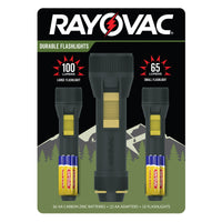 Rayovac Camping LED Bulb Flashlights, 100 & 65 Lumens, 3-Pack, AA Size Batteries Included EasyOptionXY LLC