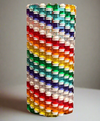 Semi-Transparent Rainbow Skinny Modular Vase – Built with Major Brand Compatible Bricks