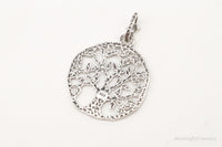 Vintage Tree Openwork Sterling Silver Pendant