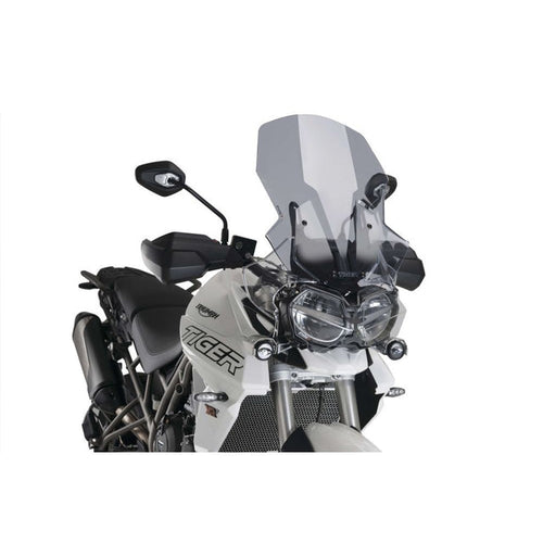 Smoke Touring Windshield w/Visor - 9614H for 2018-2020 Triumph Tiger Explorer 1215 XCA and 2018-2020 Triumph Tiger Explorer 1215 XCX Motorcycles