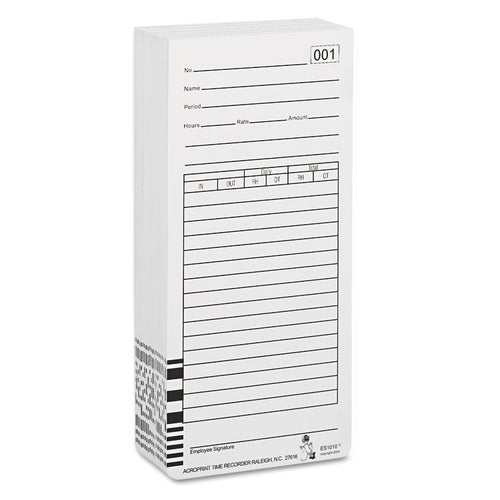 Acroprint® Cards for Acroprint Model ES1000