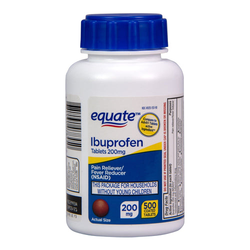 Equate Ibuprofen Pain Reliever and Fever Reducer Tablets; 200 mg; 500 Count EasyOptionXY LLC