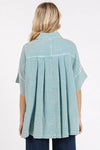 Mittoshop Mineral Wash Gauze Oversized Short Sleeve Shirt