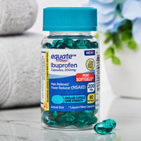 Equate Ibuprofen Mini Softgel Capsules; 200 mg; 80 Count EasyOptionXY LLC