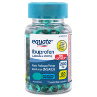 Equate Ibuprofen Mini Softgel Capsules; 200 mg; 160 Count EasyOptionXY LLC