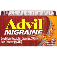 Advil Migraine Pain and Headache Reliever Ibuprofen Capsules; 200 mg; 80 Count EasyOptionXY LLC