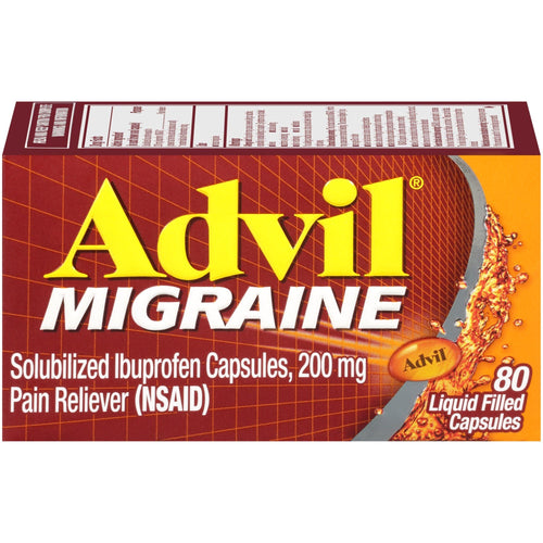 Advil Migraine Pain and Headache Reliever Ibuprofen Capsules; 200 mg; 80 Count EasyOptionXY LLC