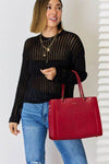 David Jones Texture PU Leather Handbag