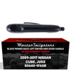 Exterior Door Handle Black Primed Replacement for Nissan Cube (2009-2014), Juke (2014-2017) OE Part # 80640-1FA5B | Back Left Driver Side w/o Keyhole