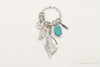 Designer Silpada Leaves Turquoise Quartz Charms Sterling Silver Pendant