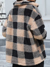 Beautiful Red Women Drop Shoulder Fuzzy Button-Up Jacket Soft And Comfortable Casual Fit Jacket