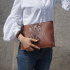 Python Luxe Clutch - Stylish Simulated Leather Clutch for Sophisticated Women