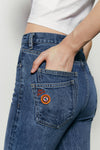 Two Shots High Rise Straight Crop Jeans HJ013