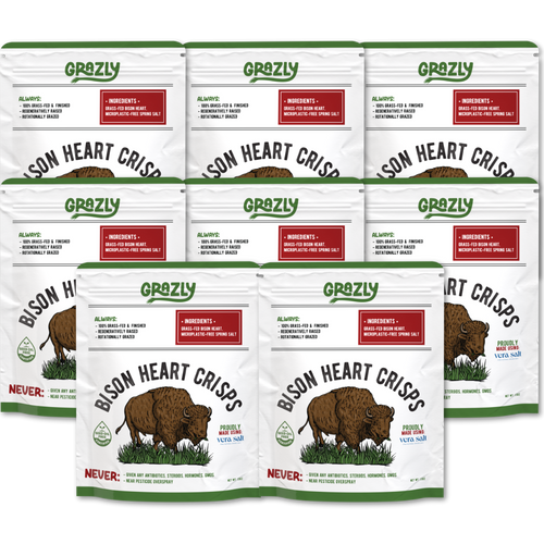Bison Heart Crisps - 100% Grass-Fed/Finished