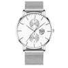 Black 3Bar Watch Men Women'S Watches Ladies Watch With Crystals  Fashion Stainless Steel Band Comfortable Wristwatch