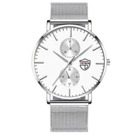 Black 3Bar Watch Men Women'S Watches Ladies Watch With Crystals  Fashion Stainless Steel Band Comfortable Wristwatch