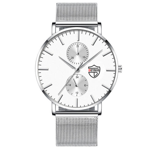 Black 3Bar Watch Men Women'S Watches Ladies Watch With Crystals  Fashion Stainless Steel Band Comfortable Wristwatch