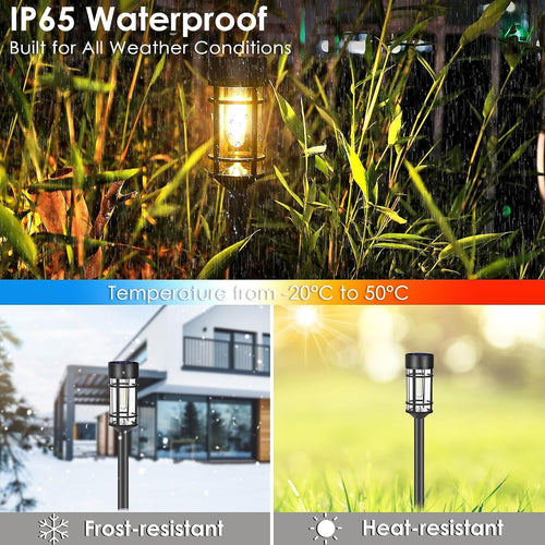 Hakol 8 Pack LED Solar Lights Outdoor Waterproof 3000k