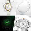 Women's Two Tone Stainless Steel Quartz Watch With Date