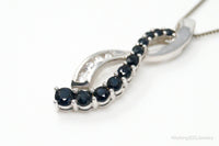 Designer Alwand Vahan Sapphire Cubic Zirconia Sterling Silver Necklace