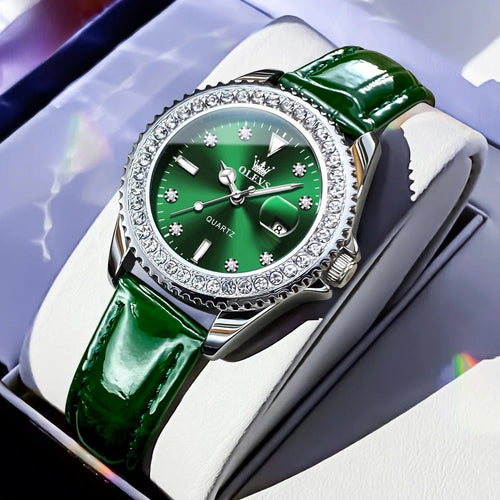 Women's Crystal Bezel 34mm Stainless Watch