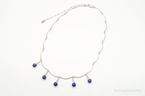 VTG Southwestern Carolyn Pollack Relios Lapis Lazuli Sterling Silver Necklace