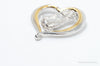 Designer BGE Gold Vermeil Schnauzer Heart Sterling Silver Pendant