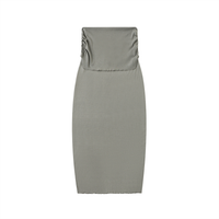 Dyed Washed Straight Hip-Hugging Slim Skirt