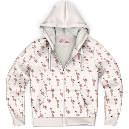 Classic Flamingo Zip-Up Hoodie