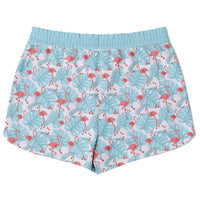 Flamingo Blue Floral Loose Shorts