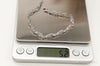 Designer JWBR Single Diamond Linked Sterling Silver Bracelet