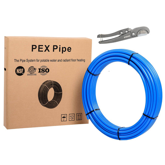 1/2" 100ft PEX-B Pipe (Blue & Cutter) Plumbingsell